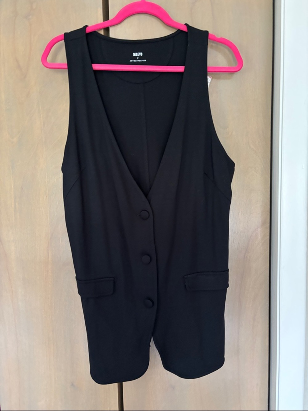 Maeve Black Sleeveless Long Vest